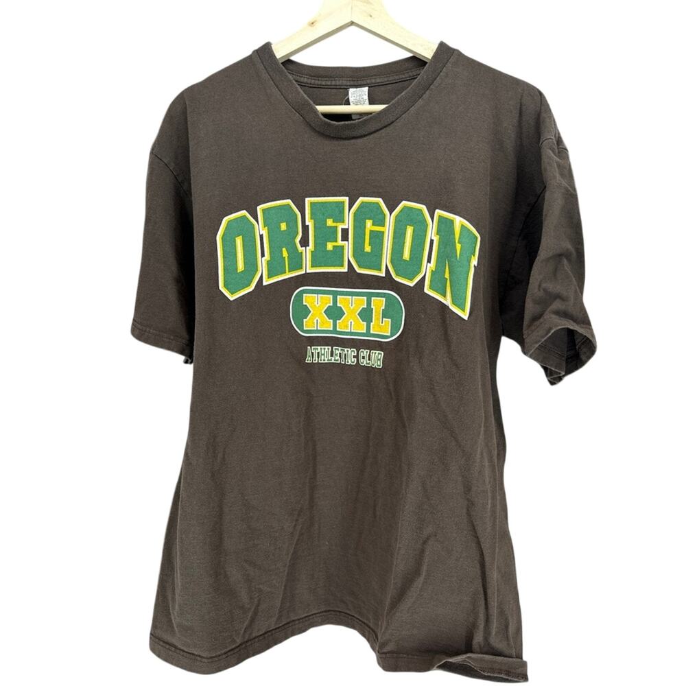 Oregon XXL Mens Athletic‎ Club Tshirt Brown Size XL University Varsity Sports